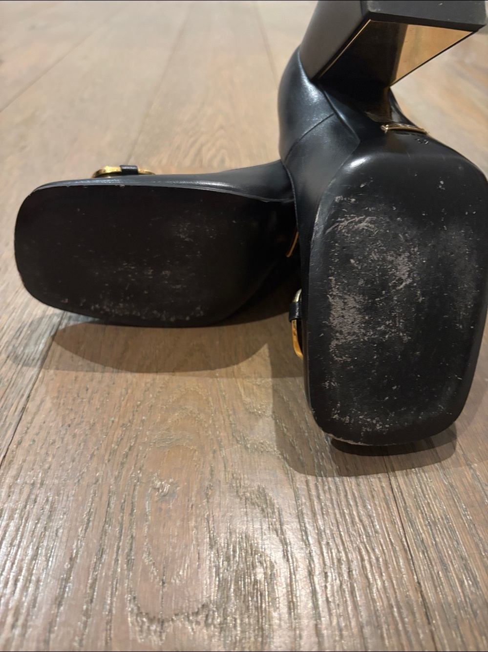 Gucci Women's Black Leather Horsebit Pumps 36 - Picture 7 of 8